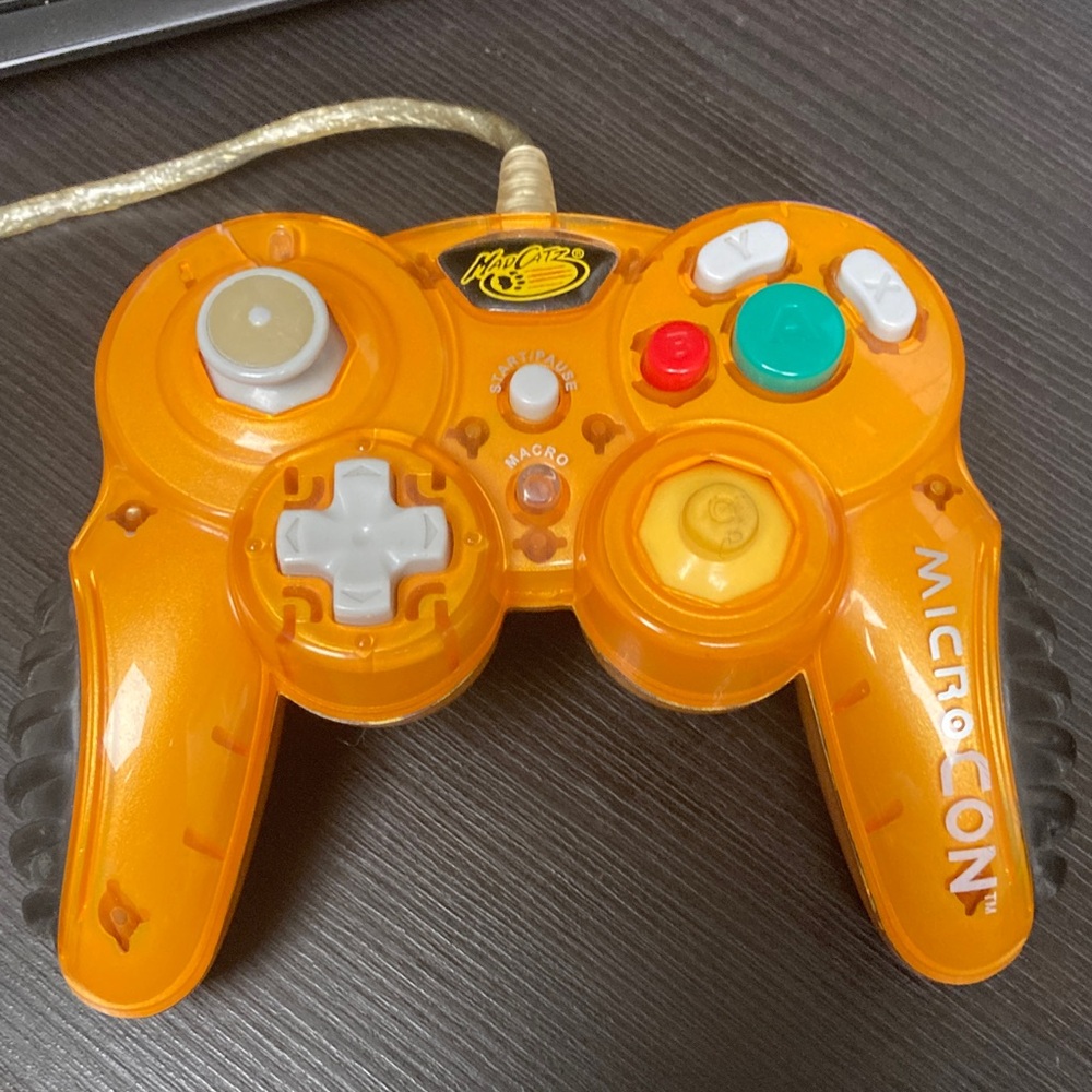 Orange Mad Cat MicroCon Wired GameCube Controller